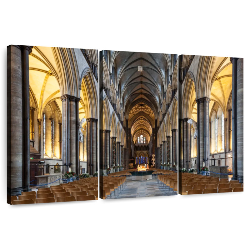 Nef Adella de la cathédrale de Salisbury, H 32 po x l 50 po