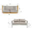 Causeuse d'extérieur en aluminium Cora, structure argentée avec coussin