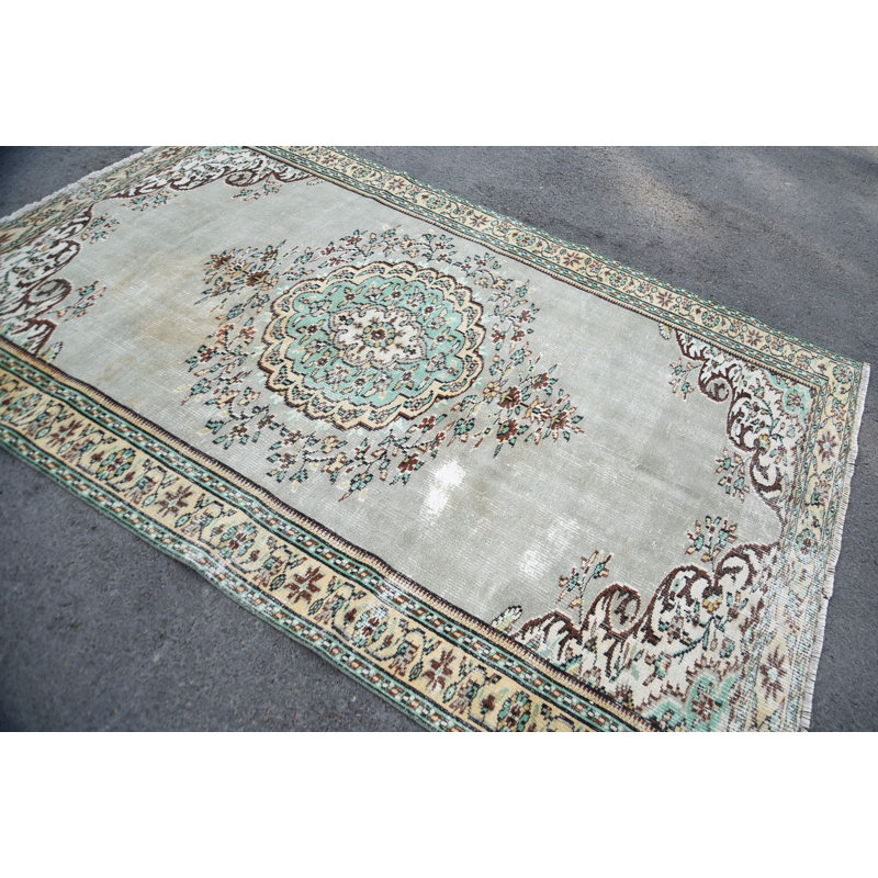 Tapis beige de luxe, tapis rétro, tapis turcs, tapis tendance, grands tapis de 5,9 x 9,2 pi