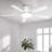 Wrought Studio™ 52 Inch Flush Mount Ceiling Fans With LED Lights White-63331492