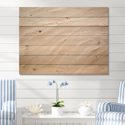 Modern Beach Beige Sand Charm - Coastal Beach Sand Wood Wall Art On Natural Pine Wood