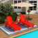 Ensemble de chaises longues inclinables 77,6 po avec table Juengel