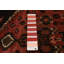 Tapis rouge fait à la main de conception unique 4 pi 3 po x 6 pi 11 po Andelz