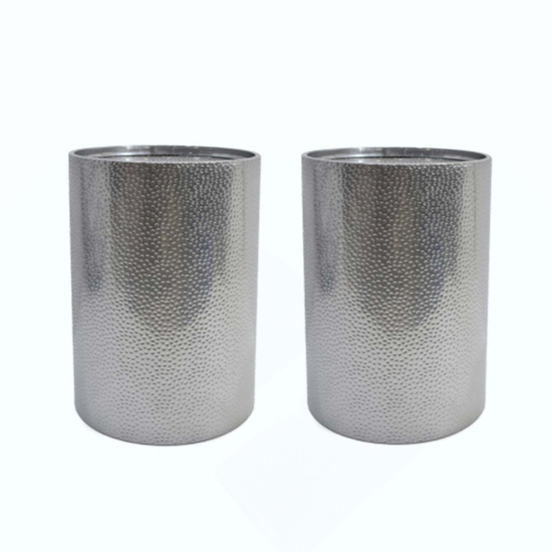 Table d'appoint en métal, Argent