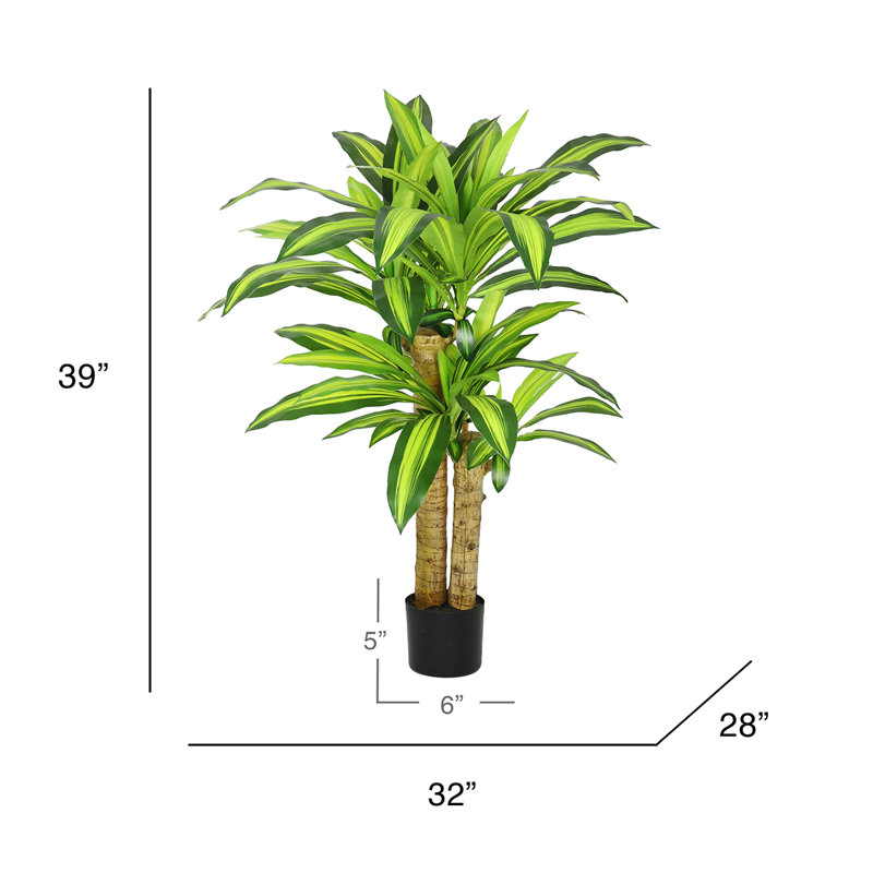 Dracaena artificiel Kerr en pot