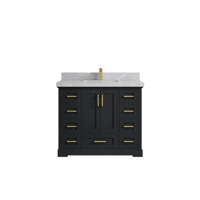 Boston 42 po X P 22 po De meuble-lavabo simple en fer forgé Quartz