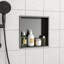 Niche de douche en acier inoxydable, noir bronze industriel