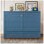 Grand lit escamotable mural avec tiroir et un ensemble de prises et de ports USB, bleu marine-1765528664