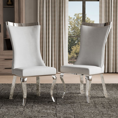 Ensemble de 2 chaises d'appoint rembourrées Monzeratt