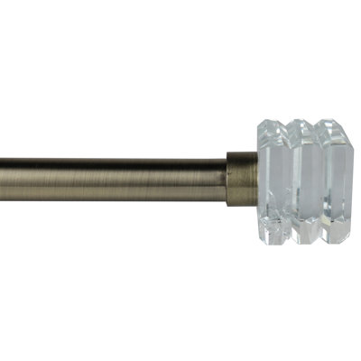 Boltwood Polyresin Adjustable Single Curtain Rod