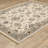 Abena Traditonal Bordered Beige/ Grey Wool Blend Area Rug-1564531102