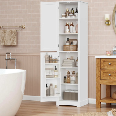 16'' W X 71'' H X 12'' D Linen Cabinet With Adjustable Shelves