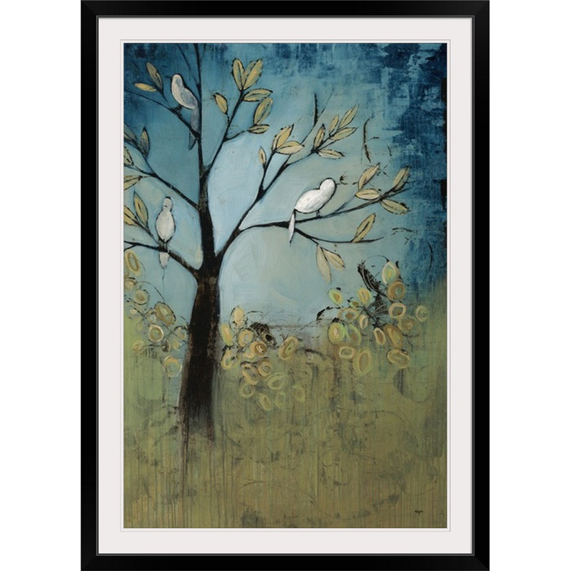 «First Leaves of Spring», reproduction d'art Anihya, Cadre noir, H 26 po x l 20 po x P 1 po