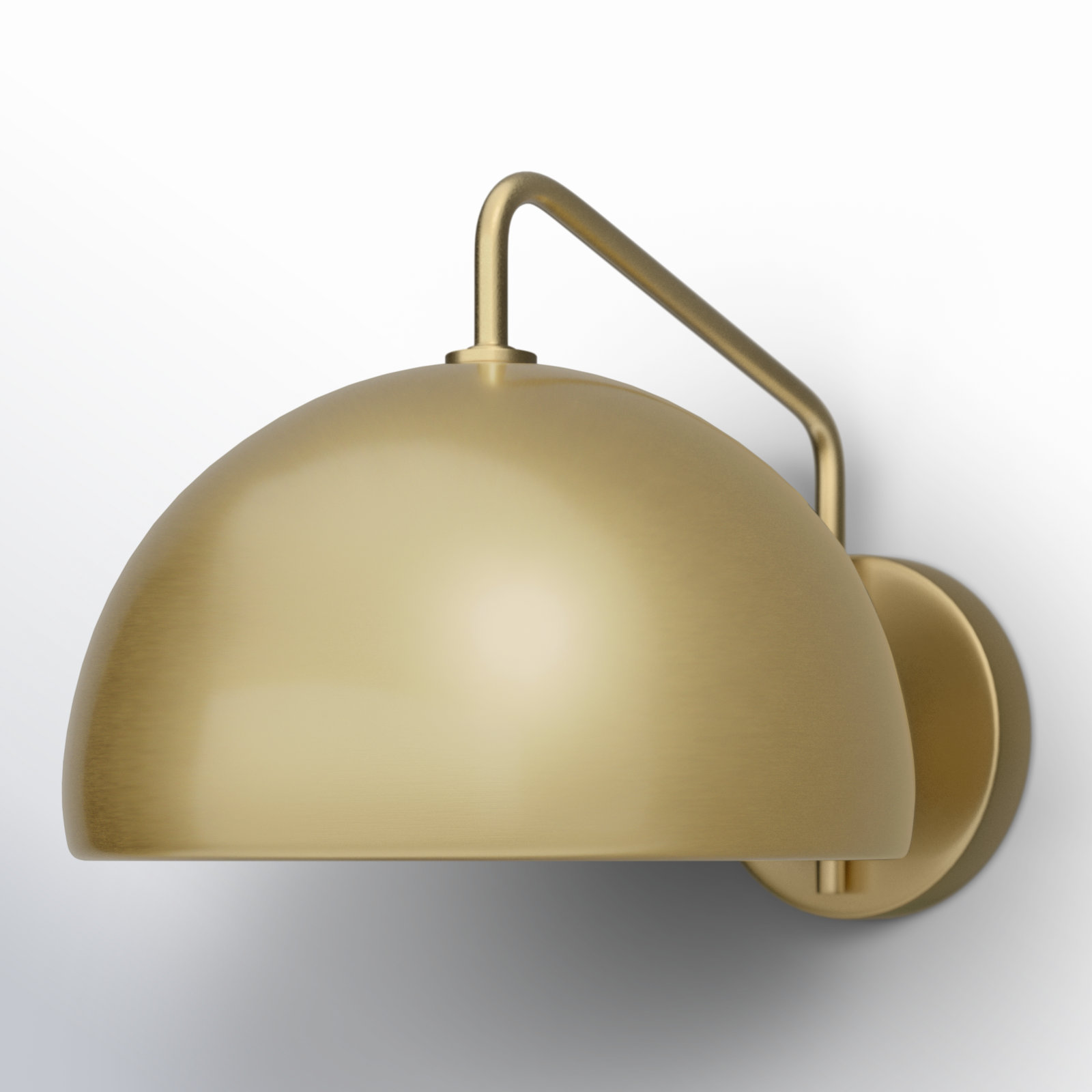 Darrah Single Light Steel Dimmable Wall Sconces, Natural Brass