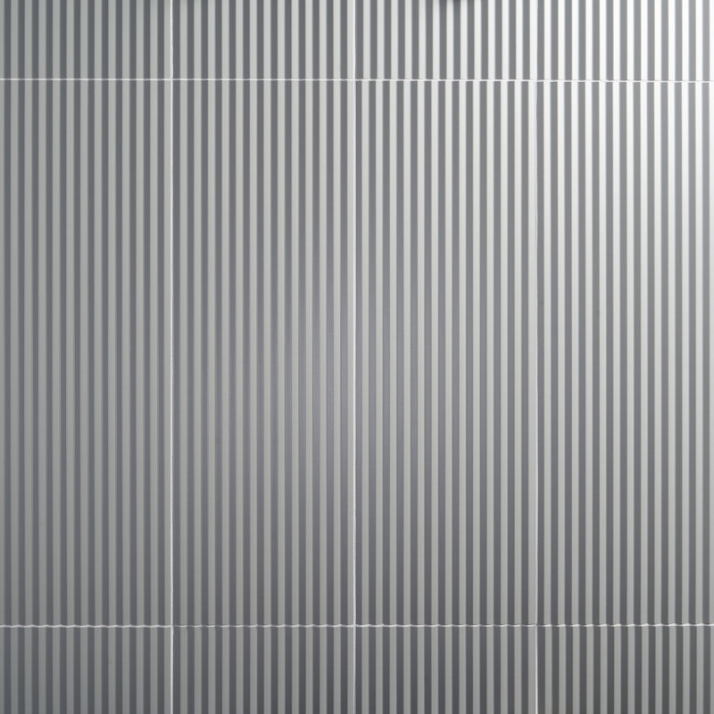 Linear 11.41 in. x 35.37 in. 3D Matte Ceramic Wall Tile (14.42 Sq. Ft. / Case), Lunar Gray