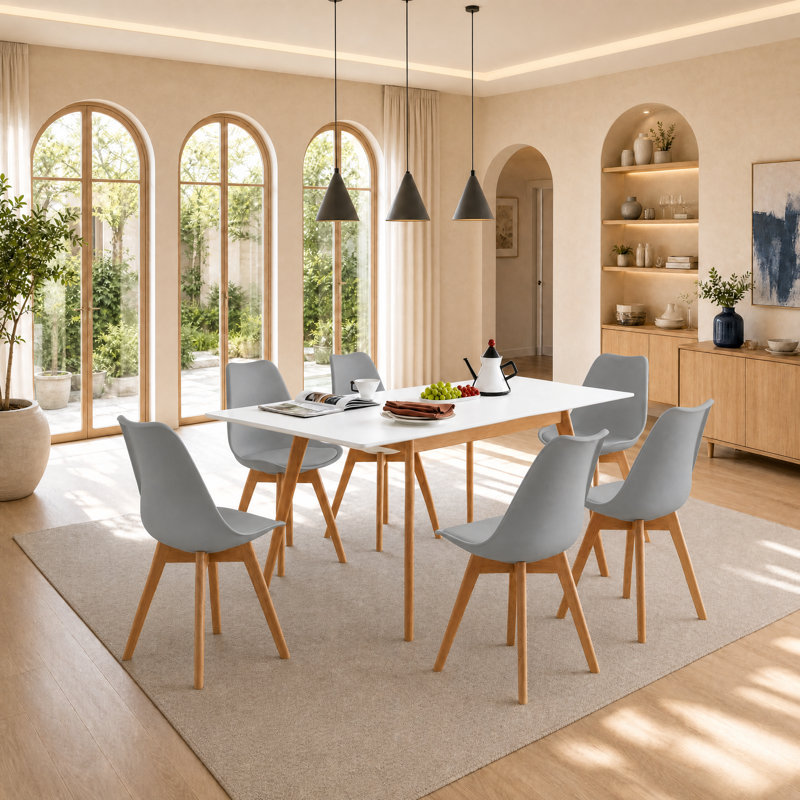 6 -Person Extendable Dining Set, Grey