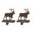 2PK 6.50"H Wooden/Metal Reindeer Stocking Holder