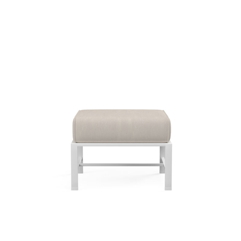Bristol Outdoor Ottoman, Canvas Flax Sunbrella®