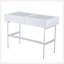 Console Emery en bois blanc, acier blanc et plateau en verre par Lumisource-1406956366