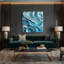 Abstract Shapes 78 Blue Canvas Wall Art-1129560770