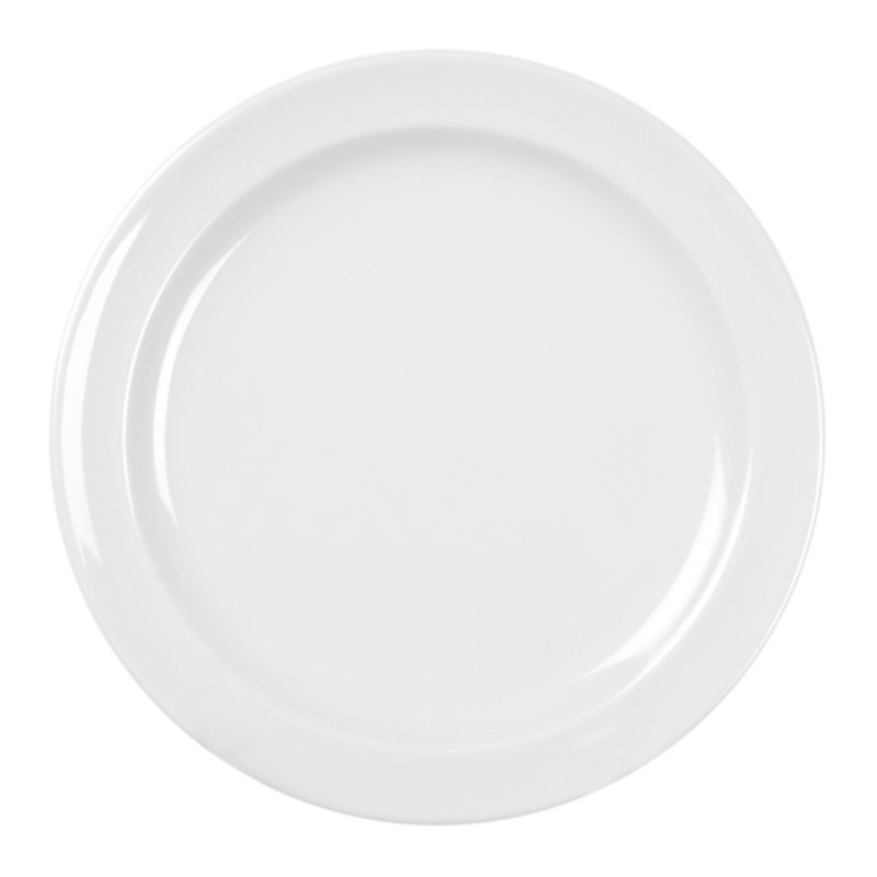 White Round Chip-Resistant Melamine Dessert Plates, Set of 12