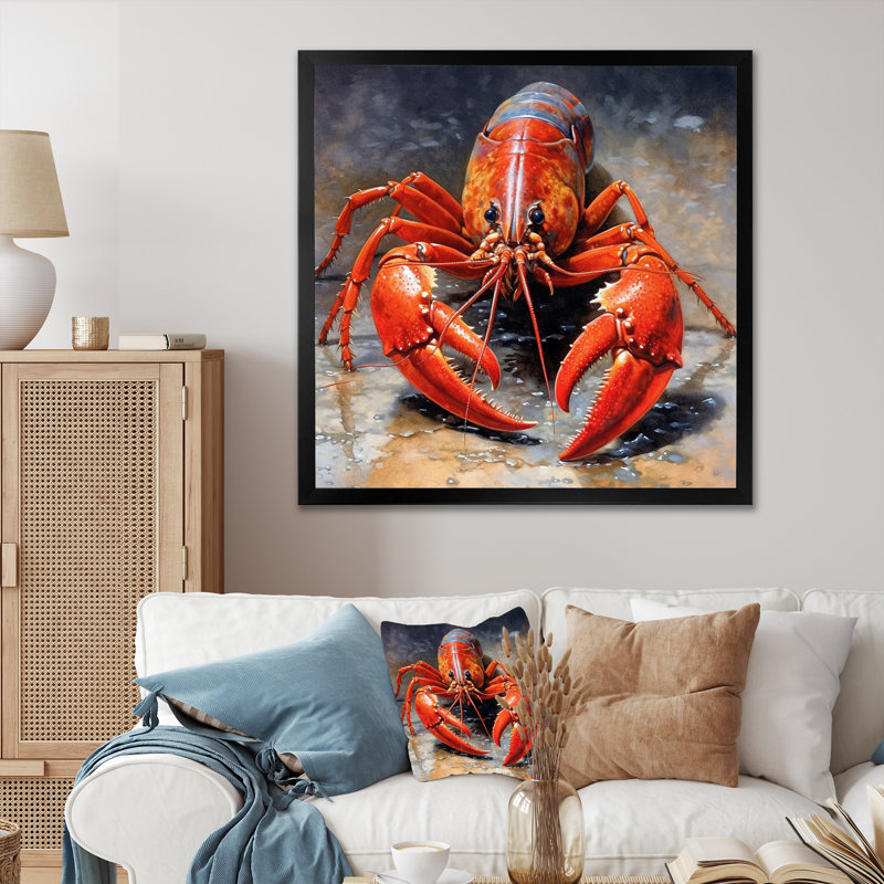 Rampants d'eau douce sur toile, H 16 po x l 16 po x P 1 po, Cadre simple noir