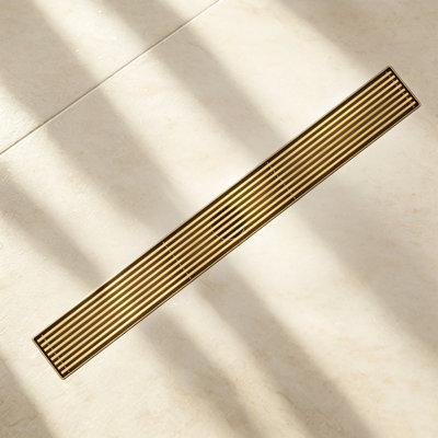 24" Linear Grid Shower Drain with Adjustable Feet