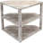 Solid Wood Kitchen Corner Shelf With 3 Tier Storage, Rustic Brown Washed Spice Rack And Condiment Organizer For Counter Top