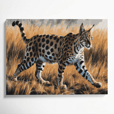 «Cats Savannah Brown», art mural sur toile