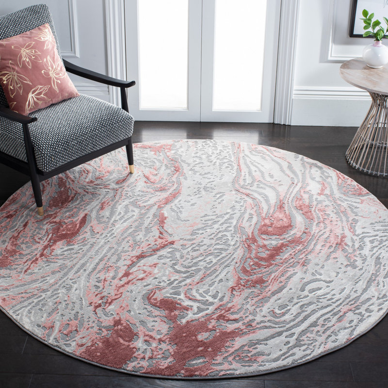 Tapis abstrait Avleen 500 Performance, Rond 6 pi 7 po