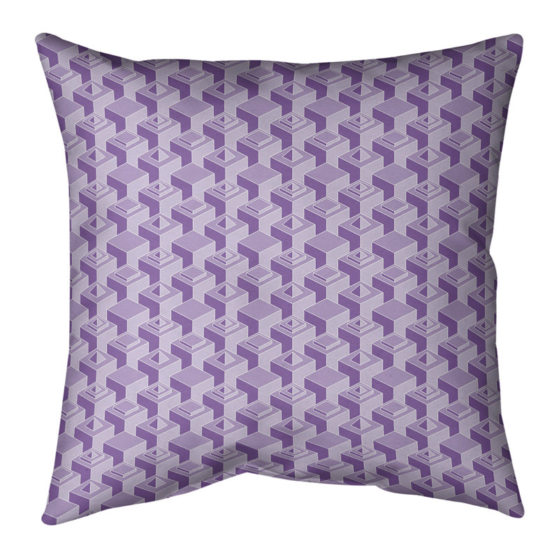 Housse de coussin Skyscrapers, 14 po x 14 po, Violet clair, Simili daim