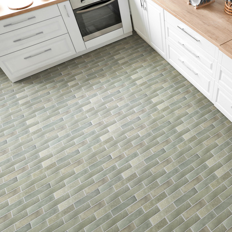 Heritage 2" x 10" Porcelain Stone Look Wall & Floor Tile, Jungle