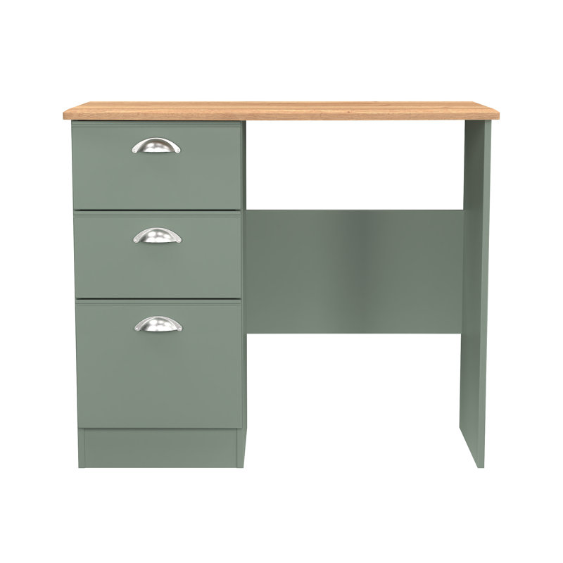 Conners 3 Drawer Vanity (Ready Assembled), Reed Green/Riviera Oak