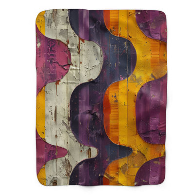 Violet vieilli - couverture en sherpa de qualité supérieure 1 pièce