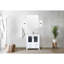 Meuble-lavabo blanc en céramique avec robinet et miroir l 28 po x H 32 po