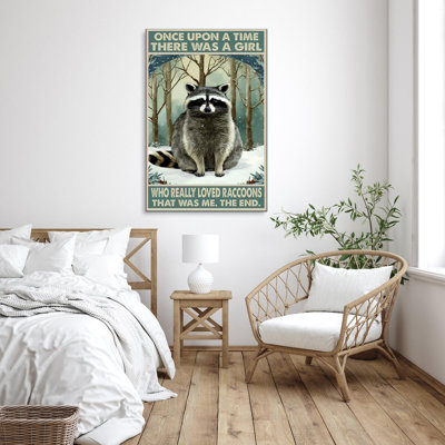 Impression sur toile, il y avait une fille qui aimait vraiment les ratons laveurs - 1 tarte, il y avait une fille qui aimait vraiment les ratons laveurs