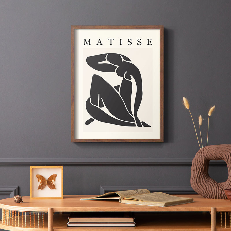 Matisse CCCCLIXIX, reproduction encadrée - bois massif, Brun, H 10 po x l 8 po