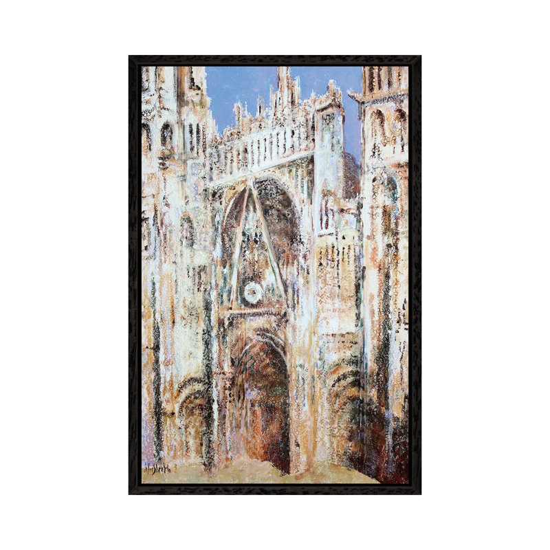 Rouen Cathedral In Lace N°3 (Morning) by Wayne Sleeth - Floater Frame Gallery-Wrapped Canvas Giclée on Canvas