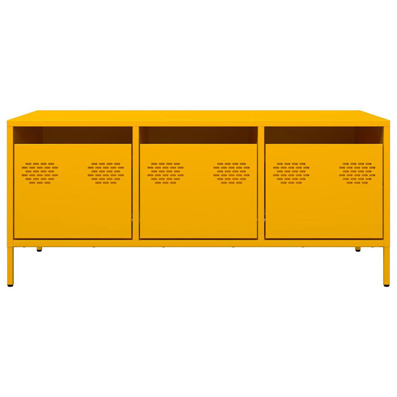 Antionett Coffee Table with Storage, Mustard Yellow