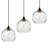 3-Light Single Glass Pendant Light Globe Adjustable Height for Kitchen Island Dining Room-538885090-538885091-538885094