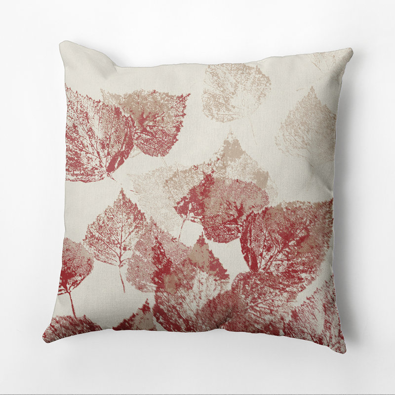 Housse et housse pour coussin carré, H 18 po x l 18 po x P 7 po, Rouge