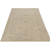 Oushak Hand Knotted Silk Floral Area Rug