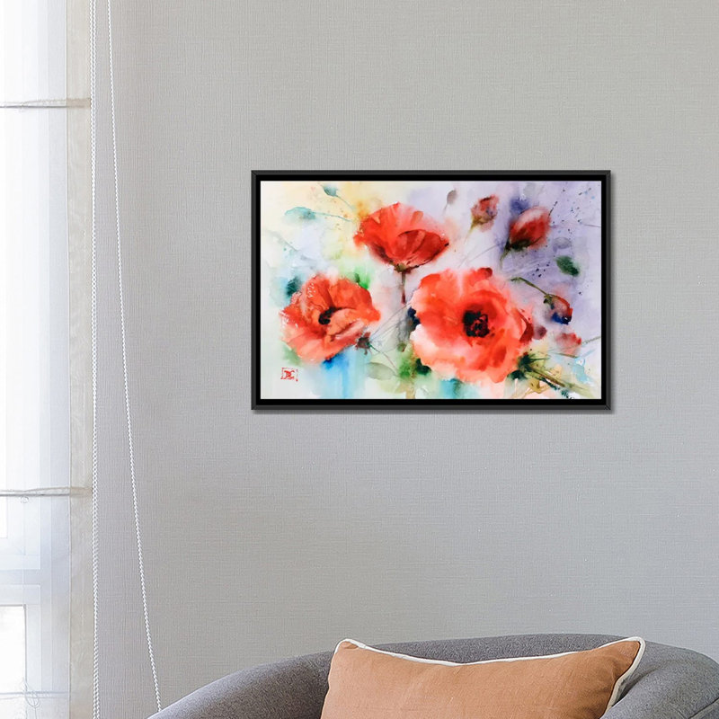 Reproduction d’art sur toile tendue, "pops" par dean crouser,, H 18 po x l 26 po x P 1,5 po, Toile encadrée noire