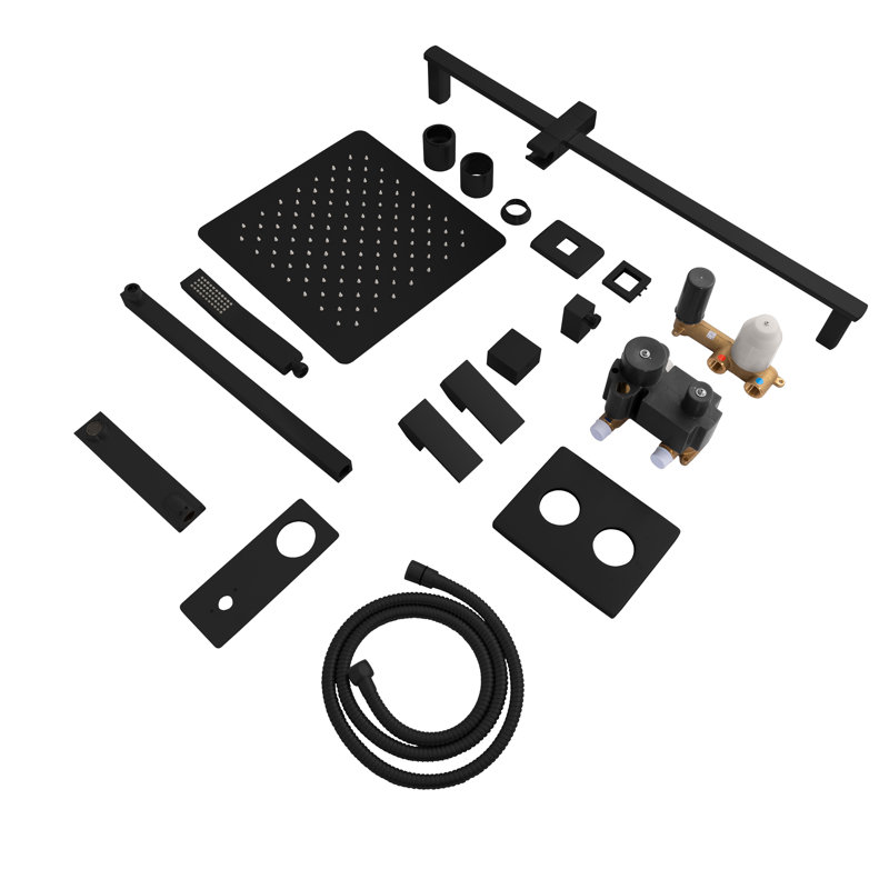 ZLINE Bliss Shower System with 12" Oversized Shower Head, Matte Black