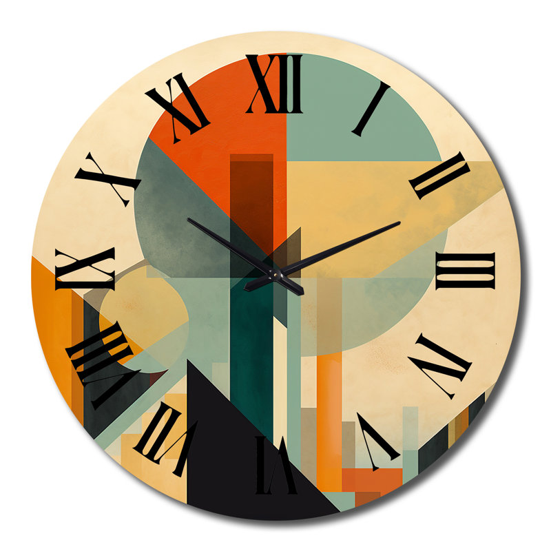 Horloge murale pleine lune symphonique Mid-Century II, Grand