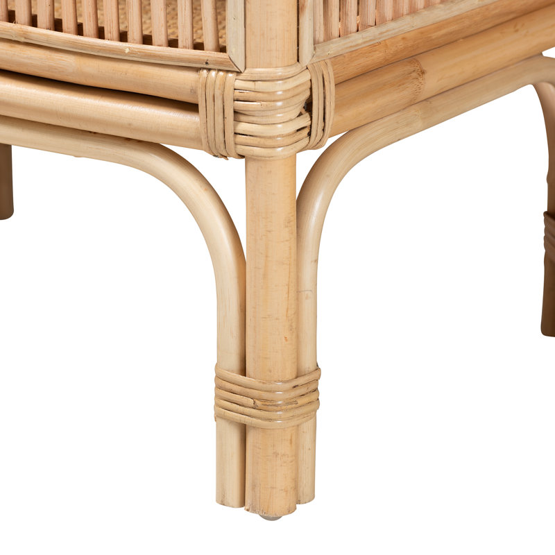 Lombok Modern Bohemian Rattan Console Table