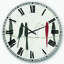 Red Catching Up Bird Family - Horloge murale traditionnelle-36845474