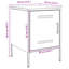 Prinsh 36cm W Steel Bedside Table-1938213845