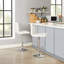 Nerisse Swivel Upholstered Faux Leather Adjustable Height Bar Stool-1127133217