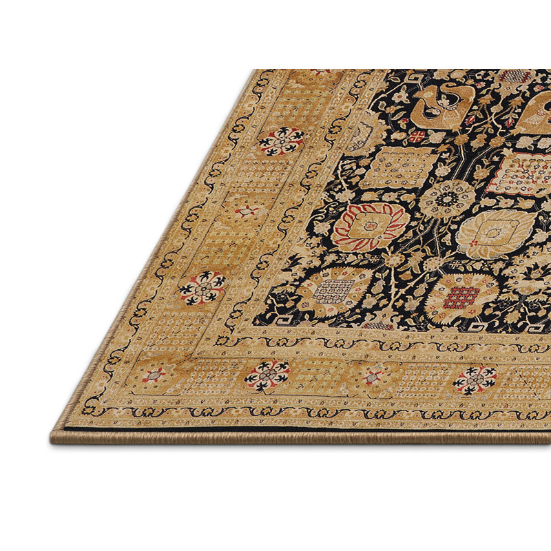 Tapis brun / noir Marymount, Rectangle 6 pi x 9 pi